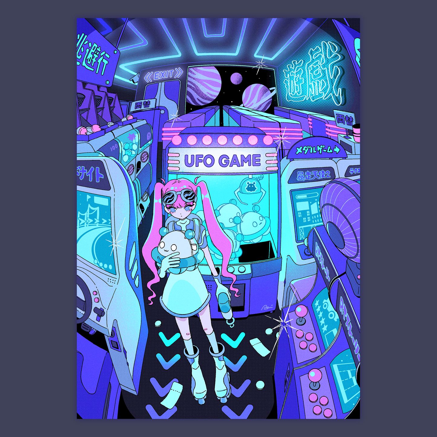 A4・A3ポスター【電子遊戯館 宇宙初号店】