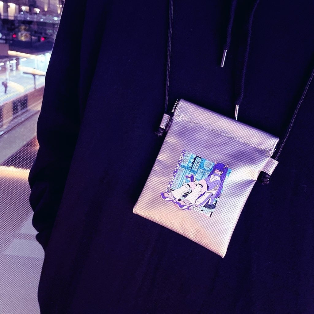 Distress Signal Silver Neck Pouch