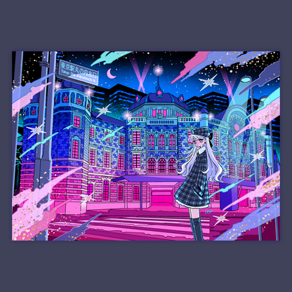 A4・A3ポスター【金平糖の降る日(東京駅)】