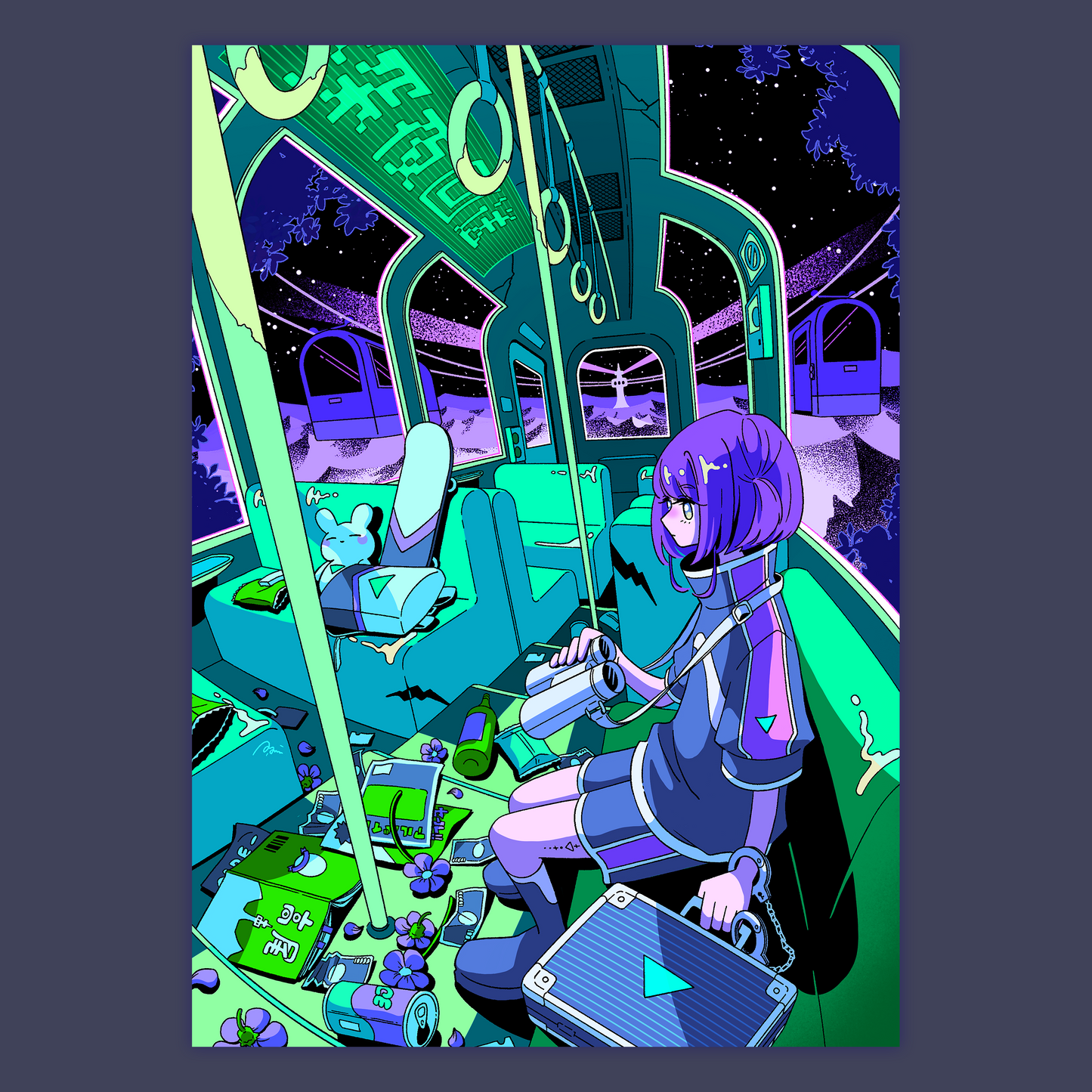 A4・A3ポスター【深夜回送(高尾山)】