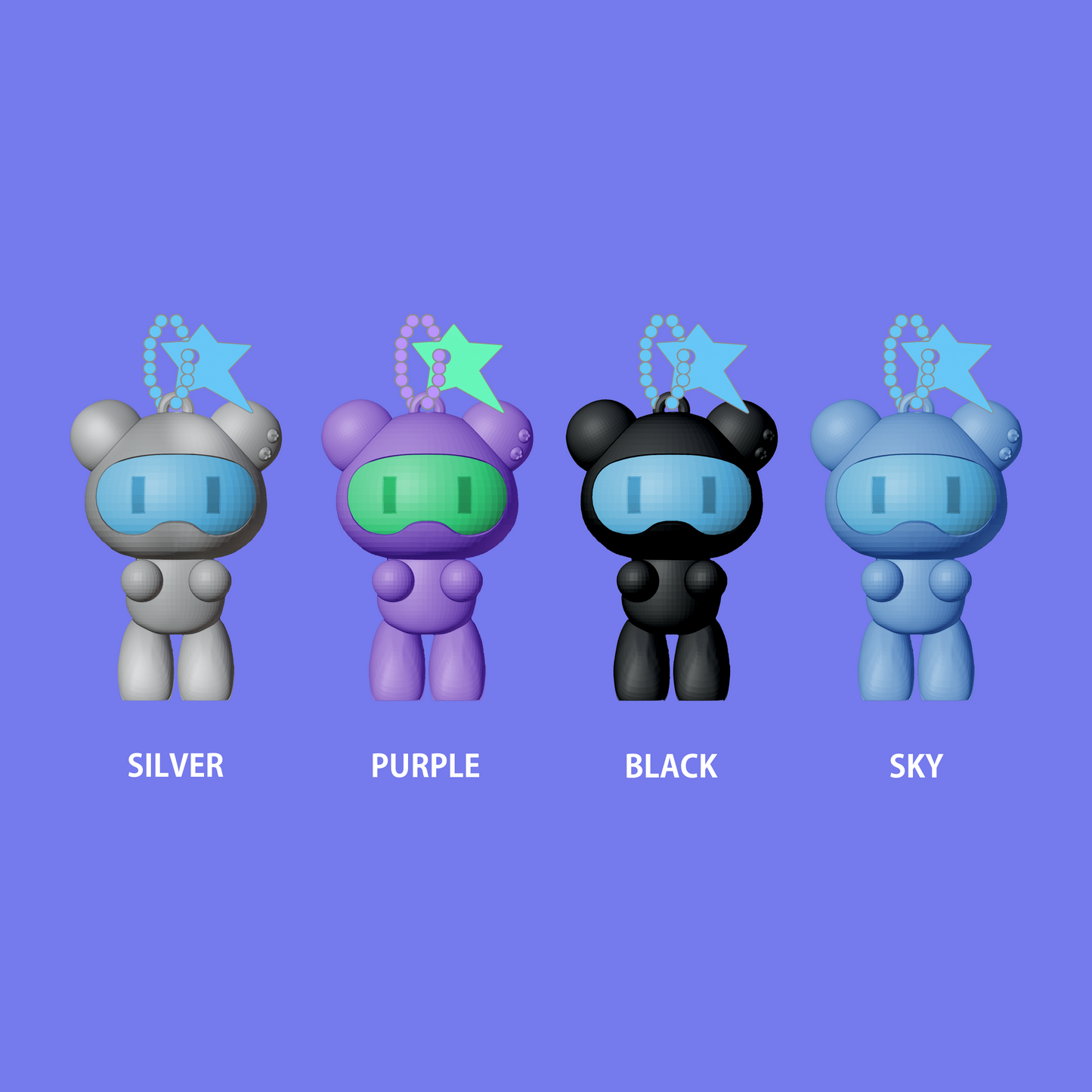 くま型ロボ マスコットキーホルダー