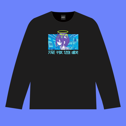 Midnight swimming long sleeve T-shirt